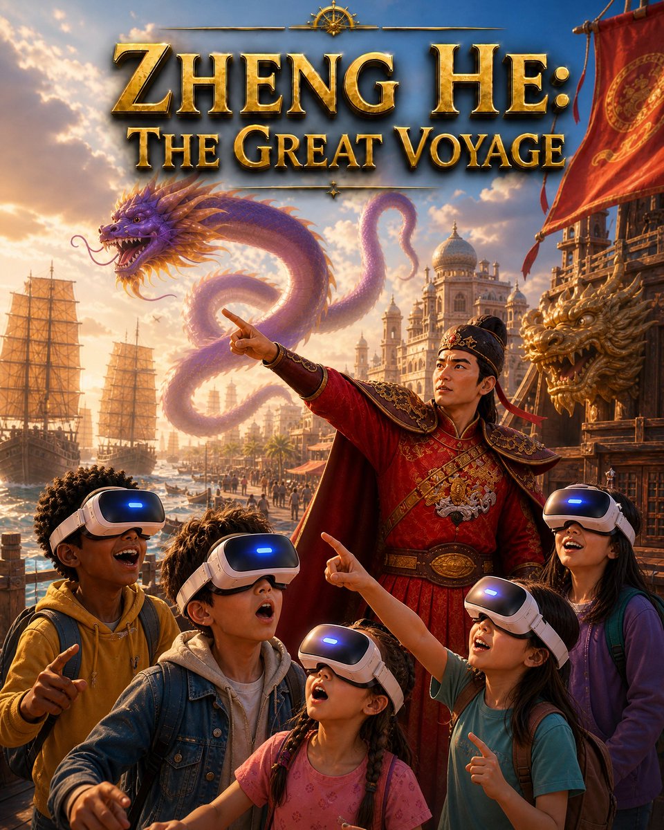 MEFundOrg's tweet photo. Ready to lead the world’s greatest fleet? 🐉🌊
Step into the boots of the legendary Admiral Zheng He and set sail on an epic VR adventure!✨
History just got a WHOLE lot cooler. Are you ready for the voyage? 🥽🎮
Follow @RedCarpetHQ for updates! https://t.co/6dnifHN4SQ