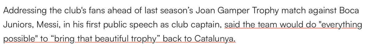 Ospitra's tweet photo. @Alazuredy_2075 @SerDaveszn @Thalii17 Plain English does not suggest Messi said either "guaranteed" or "promise." On the contrary he clearly said "doing everything possible" which means he will put effort in and this is a complete opposite definition of 100% guaranteeing the trophy

Like it's just plain English https://t.co/qflGSD4Apj