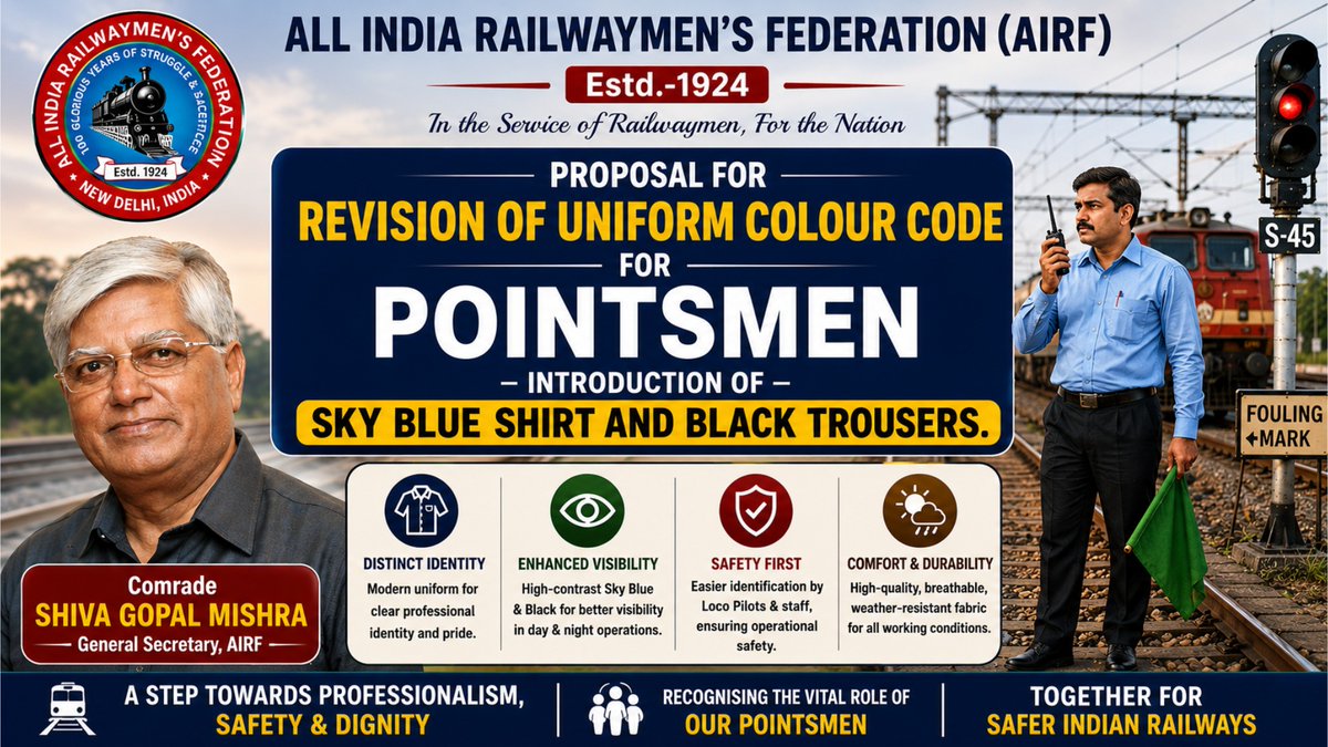 airfindia's tweet photo. Proposal for Revision of Uniform Colour Code for Pointsmen – Introduction of Sky Blue Shirt and Black Trousers. https://t.co/NCOwzoXrI9 https://t.co/gNfMSvrpaE