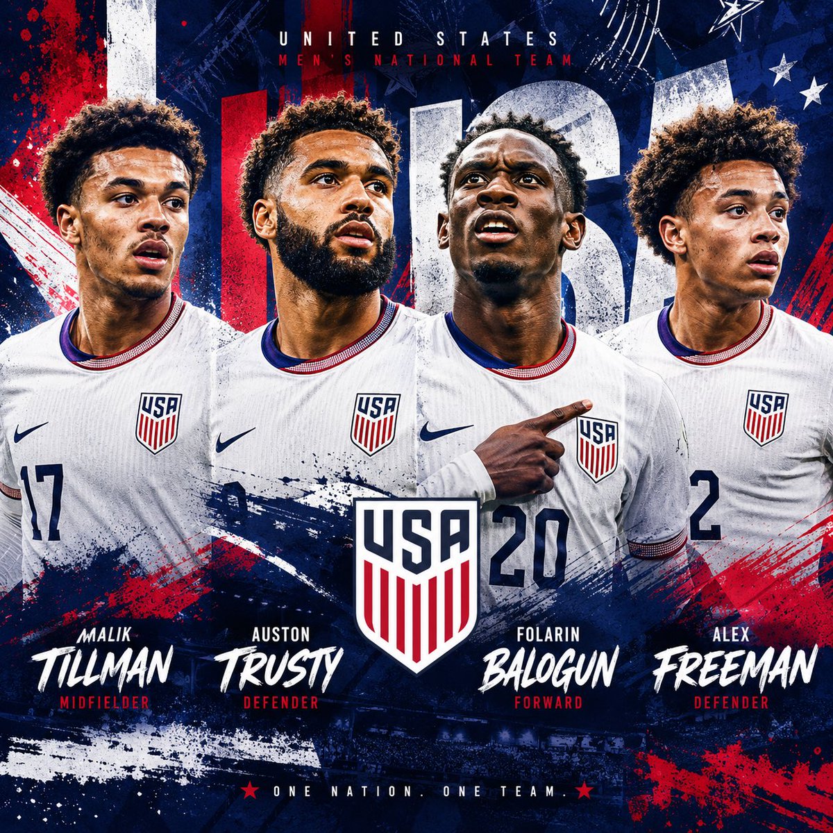 riccirichkt's tweet photo. Been saying it… the Brothas are changing the game. 💯
Malik Tillman. Auston Trusty. Folarin Balogun. Alex Freeman.
The future of U.S. soccer is looking different, and the Brothas are helping lead the way.
🇺🇸⚽️ #USMNT #ChangingTheGame #BlackExcellence #OneNationOneTeam #Respec https://t.co/itejrJWWpW