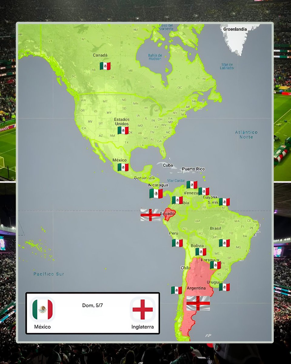 BorrachosVIP's tweet photo. 🚨 MEGA CONFIRMADO: Así el mapa de apoyo para el partido México-Inglaterra 🇲🇽🏴󠁧󠁢󠁥󠁮󠁧󠁿 https://t.co/u7x7lNtFBf