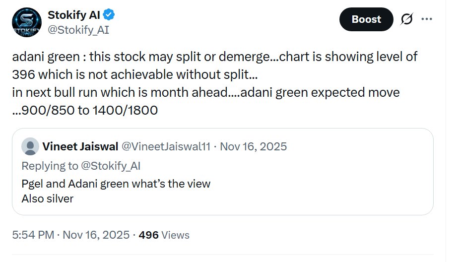 Stokify_AI's tweet photo. clear cut view: ADANI GREEN ...as said https://t.co/PkQ0F04h8V