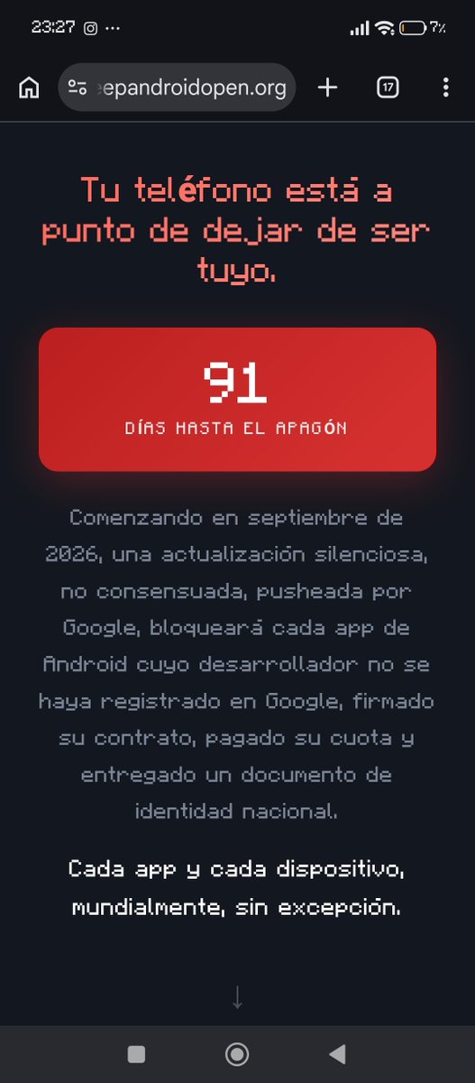 2paumynn's tweet photo. les resumo un poco el artículo:

si tienes un cel Android ahora será un iPhone, ya que no vas a poder instalar APKs, a menos que pongas el teléfono en modo programador

publico esto porque nojodas si tengo android es para tener APKs, no mamadas

https://t.co/wcLFMZKAU3 https://t.co/heAXL0yAj5