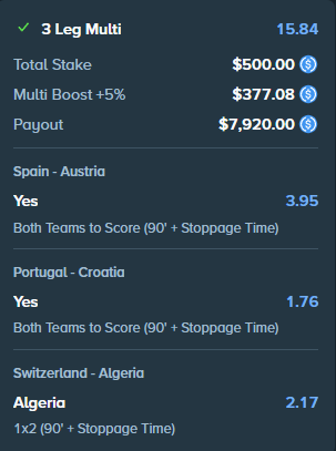 GrayGrayOG's tweet photo. MY BIGGEST SPORTS BET EVER ON @Stake ... PLEASE🙏

IF THIS PARLAY WINS I'M DOING A $500 GIVEAWAY TO 5 PEOPLE THAT RT + REPLY THEIR STAKE USERNAME TO THIS TWEET #WorldCup⚽ https://t.co/cmF7cPQR5I