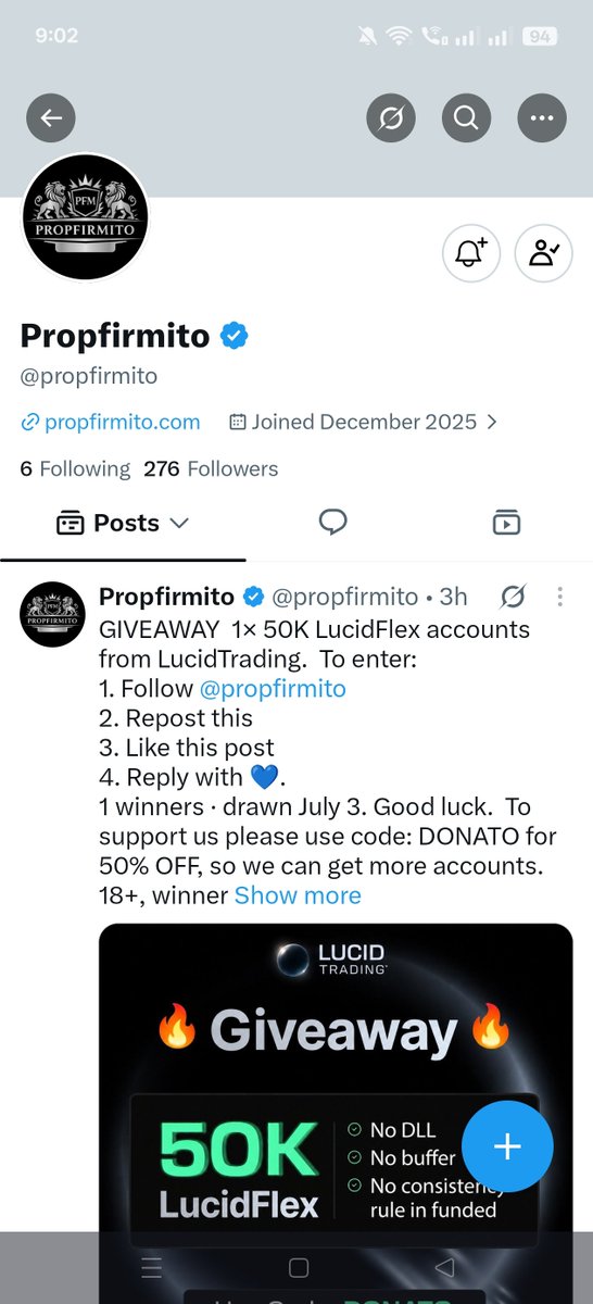 K_J876's tweet photo. @propfirmito 💙 https://t.co/46IG9qLtoJ