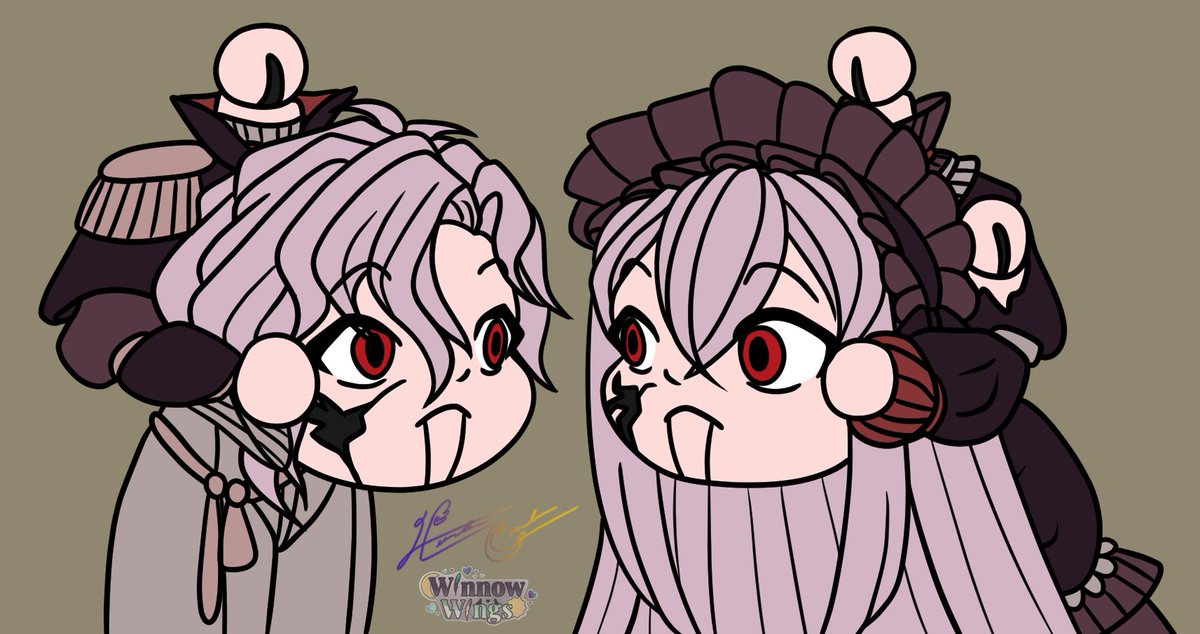 WinnowWings's tweet photo. What would happen if they swapped heads?
#porcelainmade #porcelainmaid #envtuber #vtuber https://t.co/OtfaSw23dq