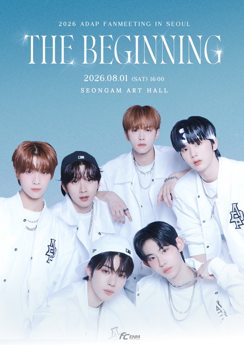 ADAP_offcl's tweet photo. [Notice] ADAP FANMEETING IN SEOUL ‘THE BEGINNING’ 참여 신청 안내

신청 기간 내 아래 신청 링크를 통해 신청서를 작성 및 제출해 주시기 바랍니다.

[일시] 2026.08.01 (토) 4PM (KST)
[장소] 성암아트홀
[티켓 가격] 무료
[참여 인원] 150명 (추첨제) / 예비 10명

[신청 링크]
🔗 https://t.co/iY7fBhfjB9

[신청 기간]
2026.07.03 (금) 6PM ~ 2026.07.04 (토) 11:59PM (KST)

[당첨자 발표]
2026.07.06 (월) 18:00

[신청 방법]

1. 신청 기간 내 구글 폼에 접속하여 모든 항목을 빠짐없이 작성 후 제출해 주시기 바랍니다.
 (외국인의 경우, 거주 국가에서 연락 가능한 연락처를 반드시 기재해 주시기 바랍니다.)
2. 이름은 반드시 본명으로 작성해 주시기 바랍니다. (닉네임 사용 불가)
3. 신청서는 최종 제출까지 완료되어야 정상적으로 접수됩니다.

[유의사항]

- 본 공연은 1인 1매로 신청 가능합니다.
- 신청 기간 외 제출된 신청서는 추첨 대상에서 제외됩니다.
- 당첨자는 공연 당일 현장에서 본인 확인 후 입장권으로 교환이 가능합니다.
- 당일 티켓 교환 시 본인 확인이 가능한 신분증 또는 여권을 반드시 지참해 주시기 바랍니다.
-  비정상적인 접속 또는 매크로 프로그램 등을 통해 신청한 내역은 적발 시 별도의 사전 안내 없이 취소될 수 있습니다.
-  구글 폼은 접속량에 따라 원활한 이용이 어려울 수 있는 점 양해 부탁드립니다.
-  정식 추첨이 아닌 다른 경로를 통해 구매 또는 취득한 티켓으로 인해 발생하는 모든 피해 및 책임은 전적으로 당사자에게 있습니다.
-  신청 후 공연 당일 별도의 사유 없이 불참할 경우, 향후 진행되는 ADAP 관련 모든 스케줄 및 이벤트 참여가 제한될 수 있습니다.

팬 여러분의 많은 관심과 참여 부탁드립니다.

감사합니다.