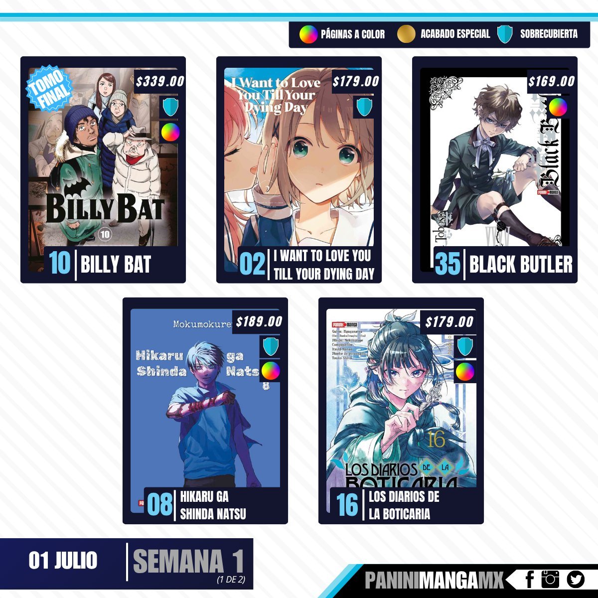 MangaMexico's tweet photo. ✅ Panini México presenta su #ChecklistPanini que saldrá para la 1ª semana de julio: ¡9 novedades! Destacando las continuaciones de Frieren, y The Apothecary Diaries ¿Cuáles va seguro a su mangateca? 📚 Lista de mangas de Panini ➡️ https://t.co/1kNe6CZNNP https://t.co/B5RZaPdlBk