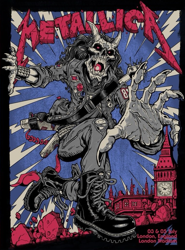 metatrixtee's tweet photo. 🤘 Metallica brings the M72 World Tour to a historic close at London Stadium (July 3 &amp; 5)! 2 nights, unique setlists &amp; no repeated songs. Ready for Gojira &amp; Pantera? Read the preview &amp; shop exclusive merch! 🇬🇧🔥
https://t.co/uGG9jQnVQS
#Metallica #M72London https://t.co/94DjCturOf