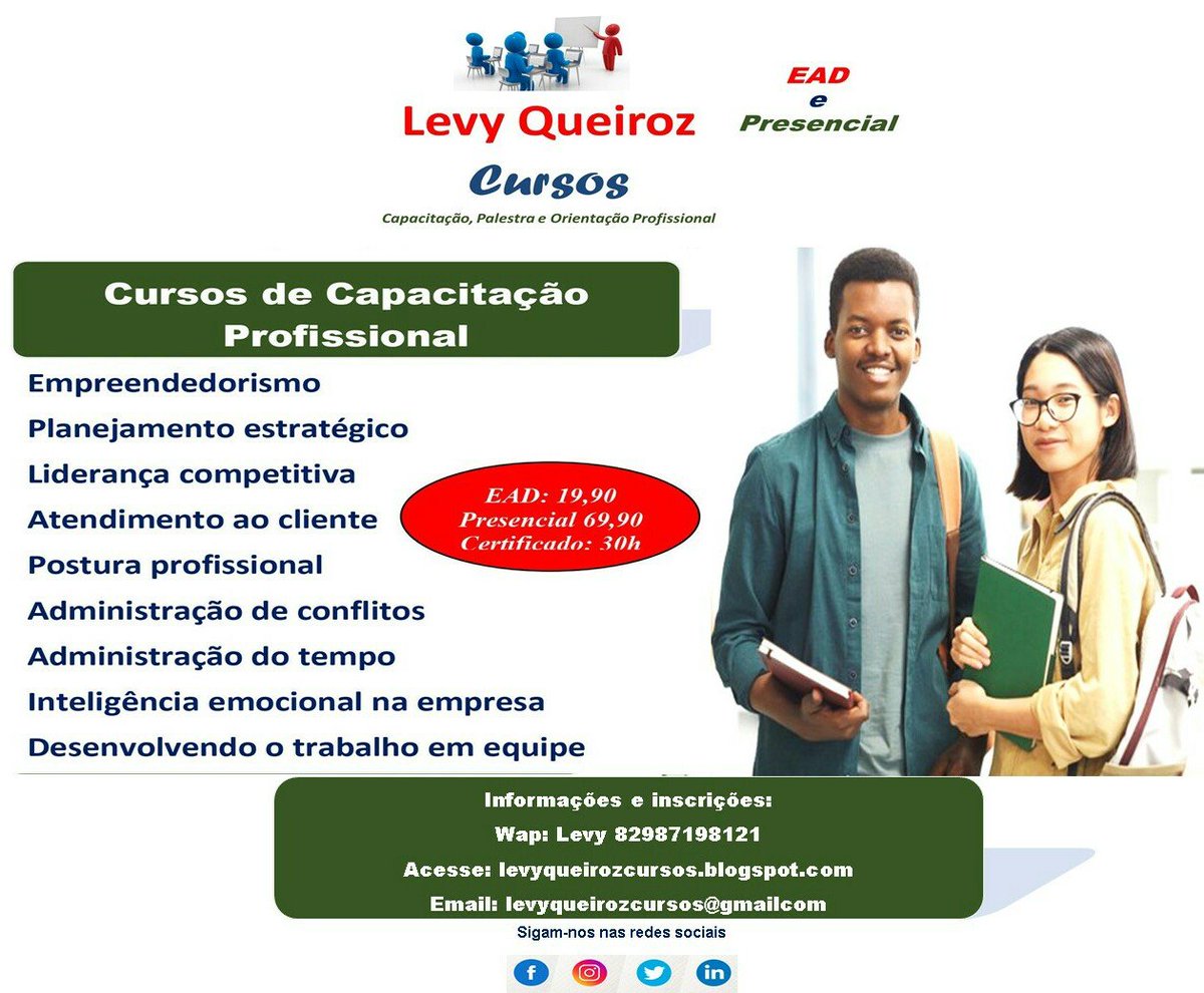 levyqueirozcurs's tweet photo. Participe. Acesse: https://t.co/HDeUyKJSTD https://t.co/wE3fsZRBi9