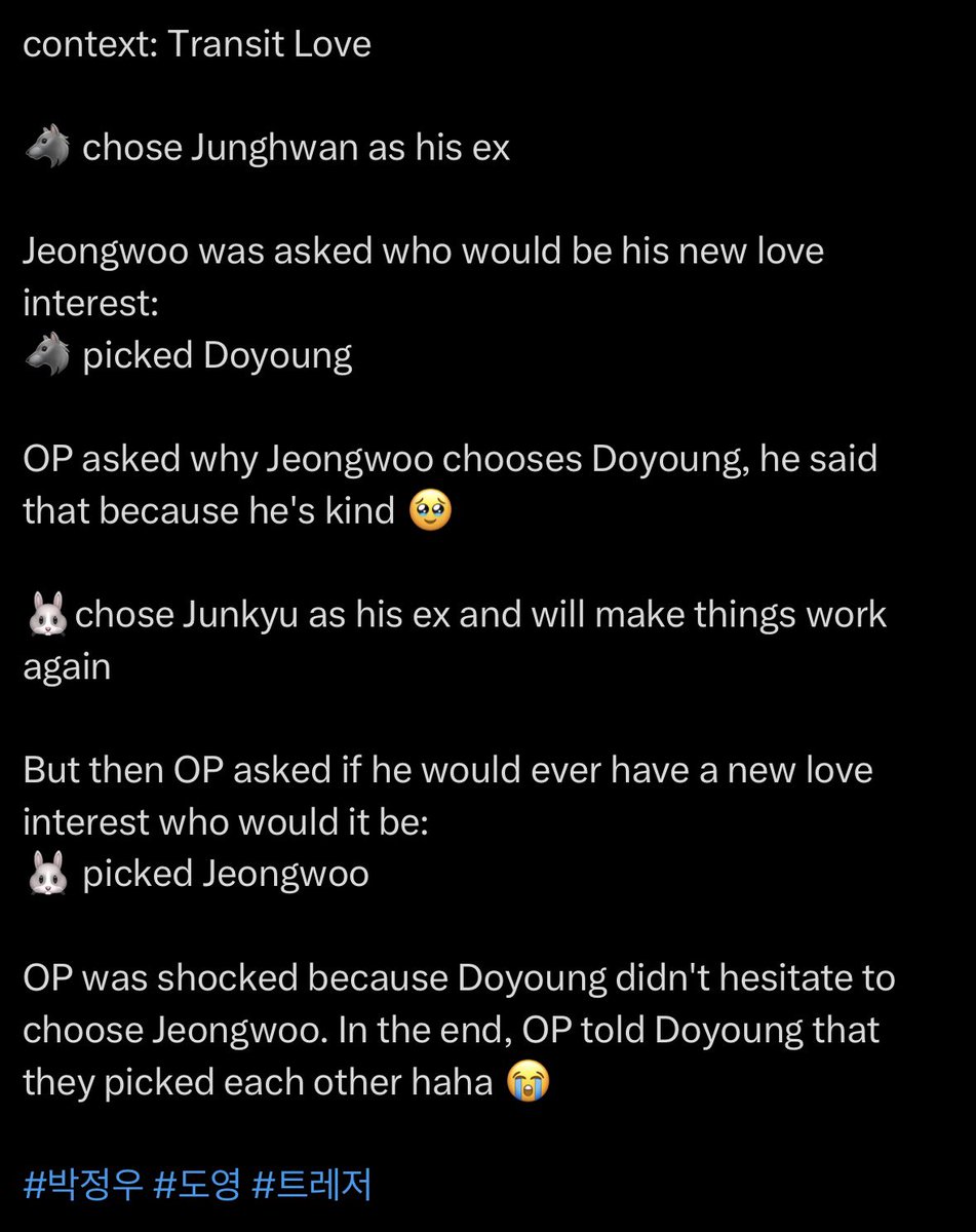 junkyufiedx's tweet photo. You gotta applaud Dowoo’s commitment to creating their own little kdrama, they’re so consistent 😆 https://t.co/rSE97bp5J0