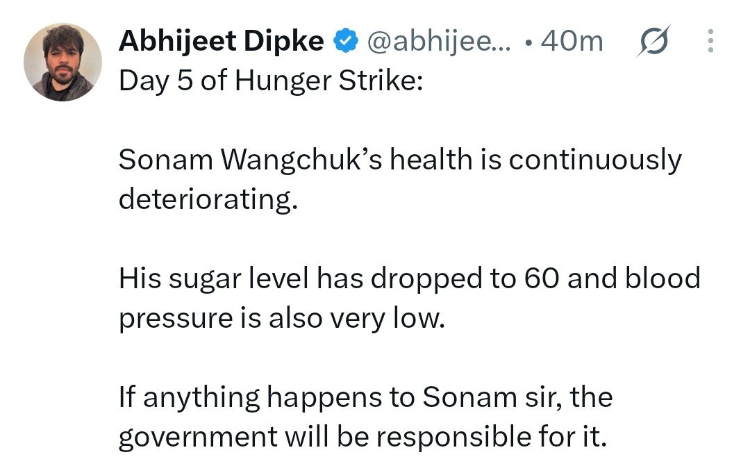 HCP_2026's tweet photo. Wow, brother.

The NEET exam was conducted on June 21st, and it was conducted with complete transparency. Despite this, you came to Jantar Mantar, Delhi, on June 20th and started a protest without the permission of the Delhi Police.

Sonam Wangchuk had nothing to do with this protest. When @abhijeet_dipke formed the Cockroach Janta Party, you were the one who should have gone on hunger strike. But no, you used a third party as your medium.

Did Modi or the BJP government not tell you to go on hunger strike? And neither are the NEET aspirants who are truly concerned about this exam joining your protest. The only people who are coming to the protest are those who have nothing to do with the NEET paper leak or Dharmendra Pradhan.

Now you want to play the victim card and shift the blame onto the government. 🤡🤡