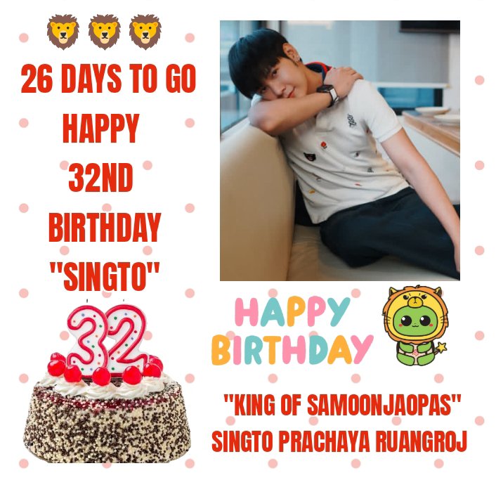 Mikejoshua56407's tweet photo. 26days to go and happy 32nd bday my lion wishing you all the best and luck, stay healthy and luv u always Prachaya...
#SingtoPrachaya
#SingtoBD2026
#samoonjaopa
#peraya https://t.co/F9pLHkm4UB