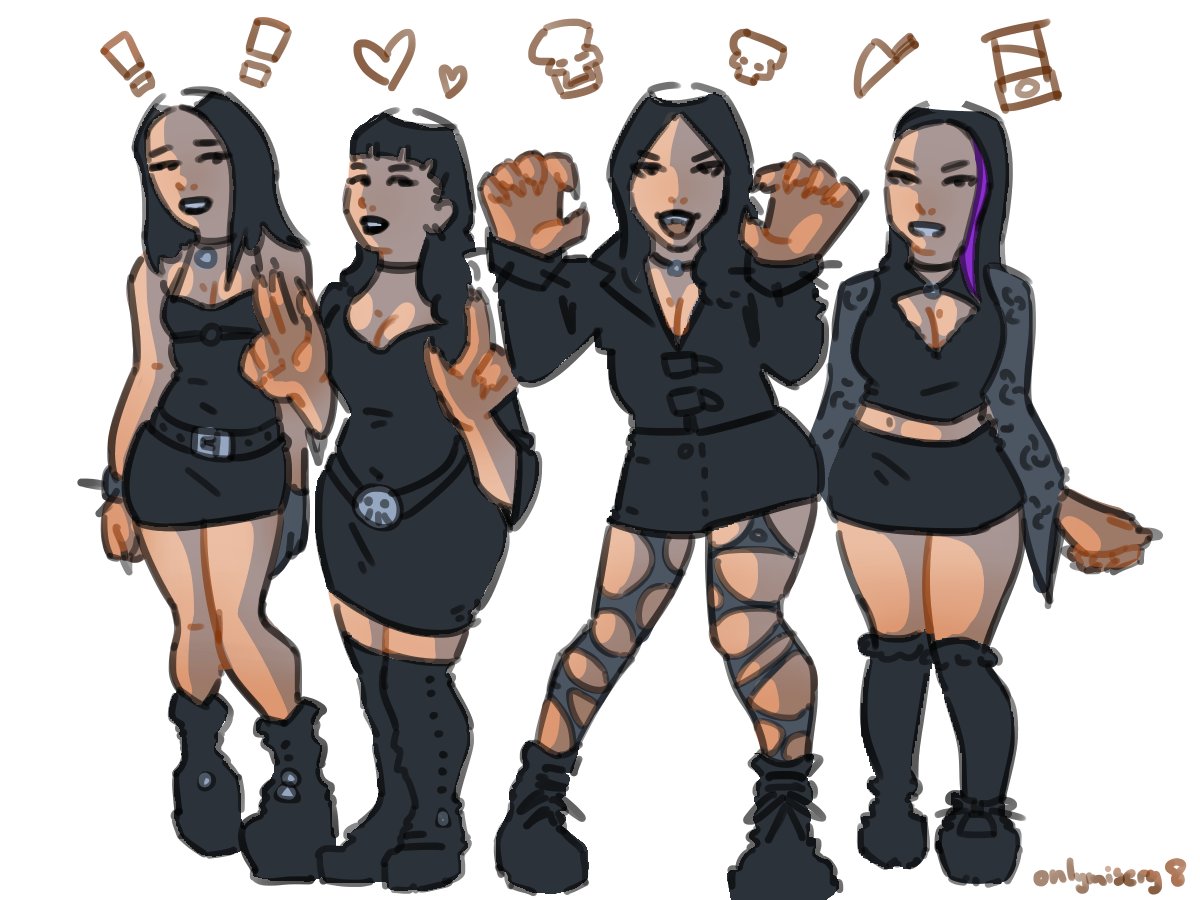 onlymisery8's tweet photo. goth girls from a youtube thumb i saw. #jiraikei #goth https://t.co/EvEjYaj3OU