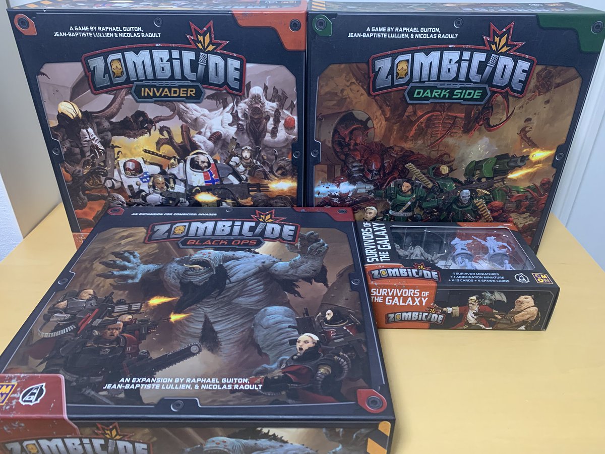UMASI16's tweet photo. ゾンビサイド インベーダー サバイバー オブ　ザ ギャラクシー
Zombicide Invader: Survivors of the Galaxy

CMON JAPANさんのアウトレットで購入

宇宙人グレイ👽や獣人サバイバーがカッコいい

#ボードゲーム
#ゾンビサイド https://t.co/VoFAupgIPf