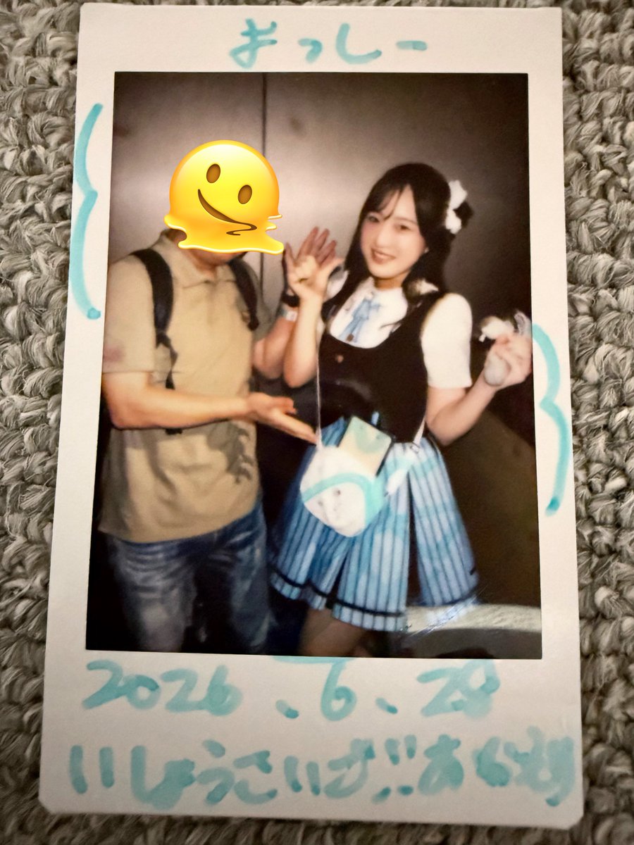 6/28の特典会での、のあとのチェキ📸 中国から戻ってきて最初のシャル