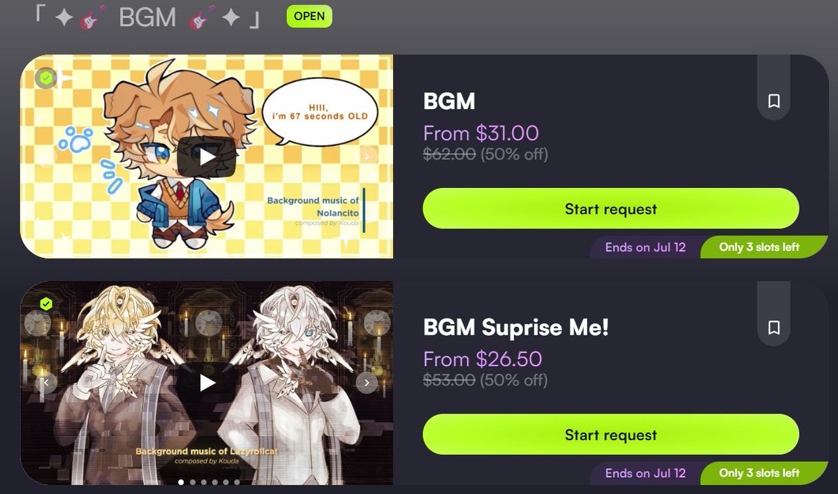 KoudaTune's tweet photo. 🏖️ HOT SUMMER, COOL DEALS! 🏖️

Celebrate the season with a special 50% OFF All BGM Services! ☀️

✨ Perfect for VTubers, games, streams, and creative projects ✨

🌴 Summer offer available for a limited time and slot only
📩 Book now!!!
#VgenComm #smallartist #ArtistOnTwitter https://t.co/v911nNXQAA