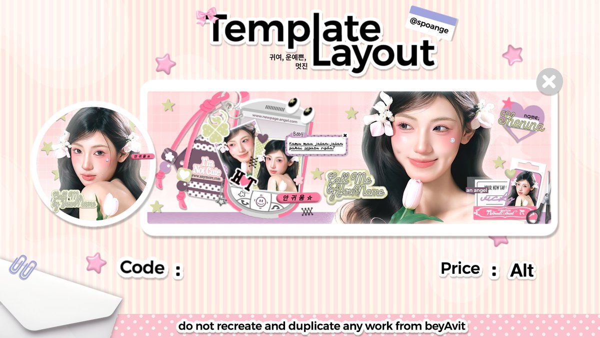 spoange's tweet photo. #zonauang — ospek template layout (rt will be appreciated!🎀)

hallo! boleh minta waktunya? aku mau minta tolong ospek layout yang akan aku jual as template, apakah sudah aman? bila ada kesamaan dengan ba lain bisa ketuk dmku ya! https://t.co/O4nge3JCjD