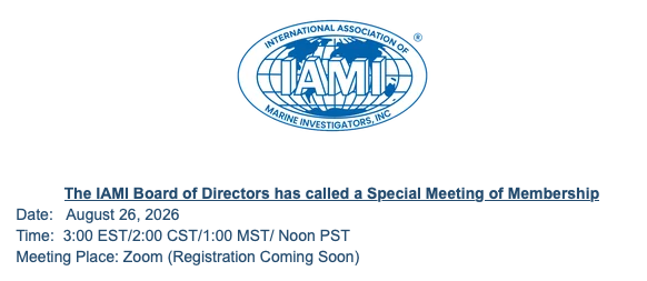 IAMIMarine's tweet photo. IAMI Members,  please read your e mail from IAMI HQ.  
If you did not receive it,  please read it in the members only forum area,  and update your info as you renew membership for the year! https://t.co/bJaWvgKNnE