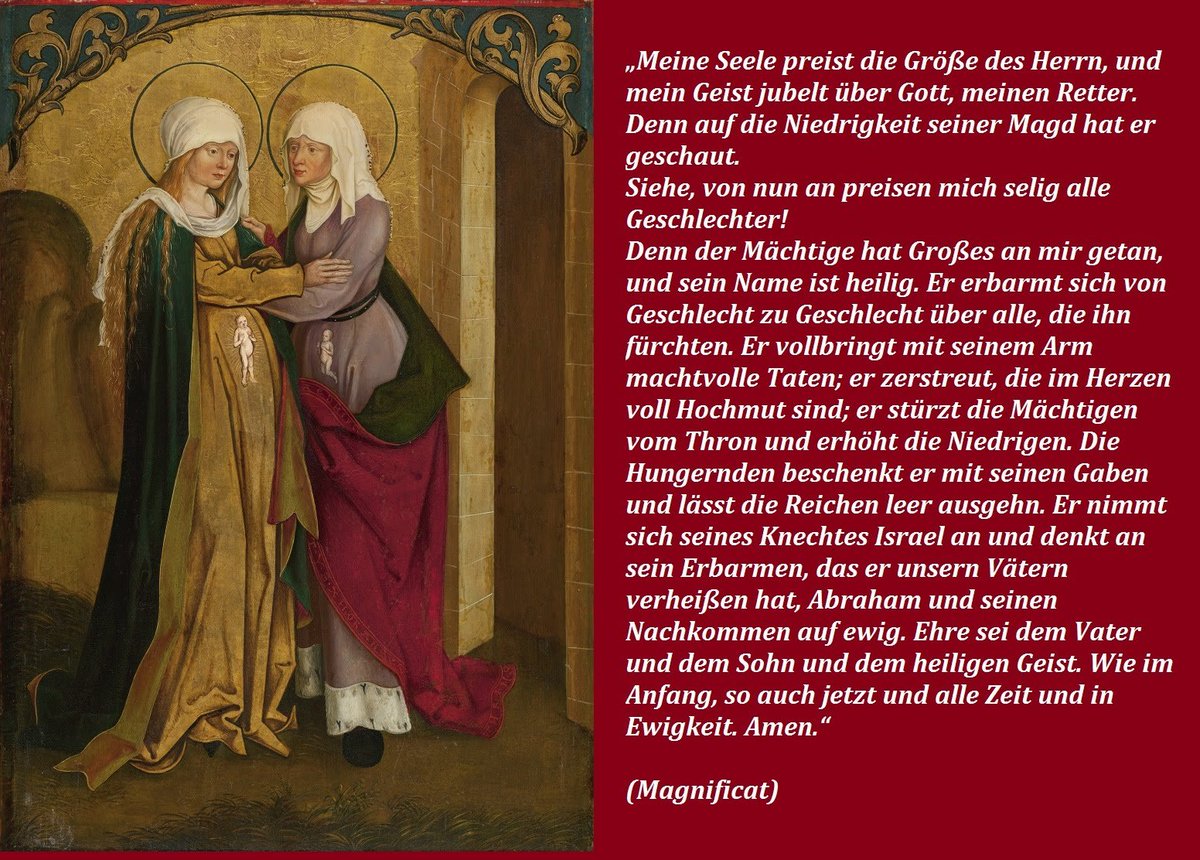 Bellfrell's tweet photo. Mit dem Magnificat aus dem heutigen Evangelium wünsche ich euch allen ein gesegnetesund schönes
Festum in visitatione Beatae Mariae Virginis! https://t.co/4IdpzsqEdA