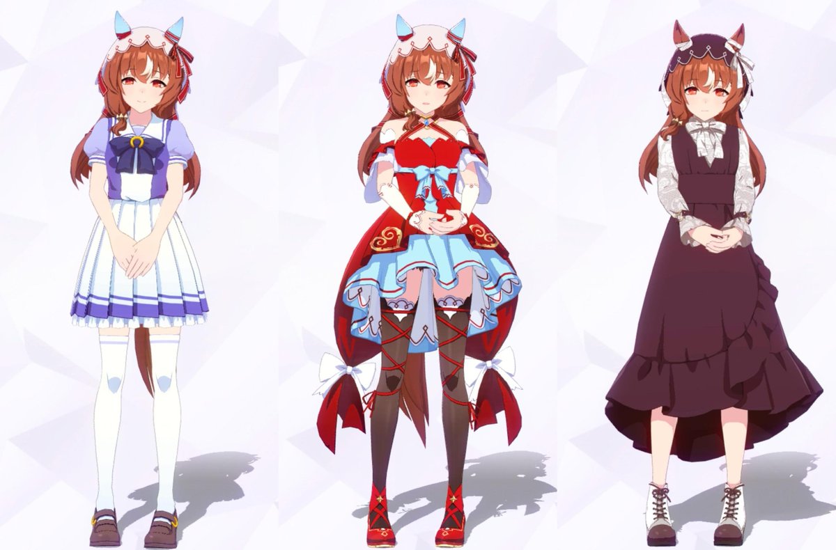 5ma5han's tweet photo. こう見るとやはりスティルのスカート丈、勝負服があまりに「紅ちゃん」出すぎてるの萌えるので推せる
そしてスティルは何着ても全部可愛い事実 https://t.co/JKzjomC2i2