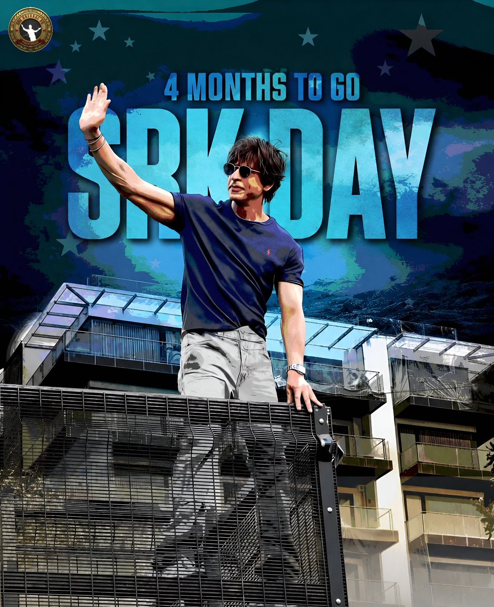 SRKCHENNAIFC's tweet photo. 4 MONTHS TO GO FOR #SRKDay. ❤️

The wait gets shorter.
The excitement gets louder.

In 4 months, millions of hearts across the world will celebrate the man who turned dreams into reality and love into a legacy. 

November 2 isn’t just a date. 
It’s an emotion. 🥹❤️

#ShahRukhKhan @iamsrk #SRKCFC