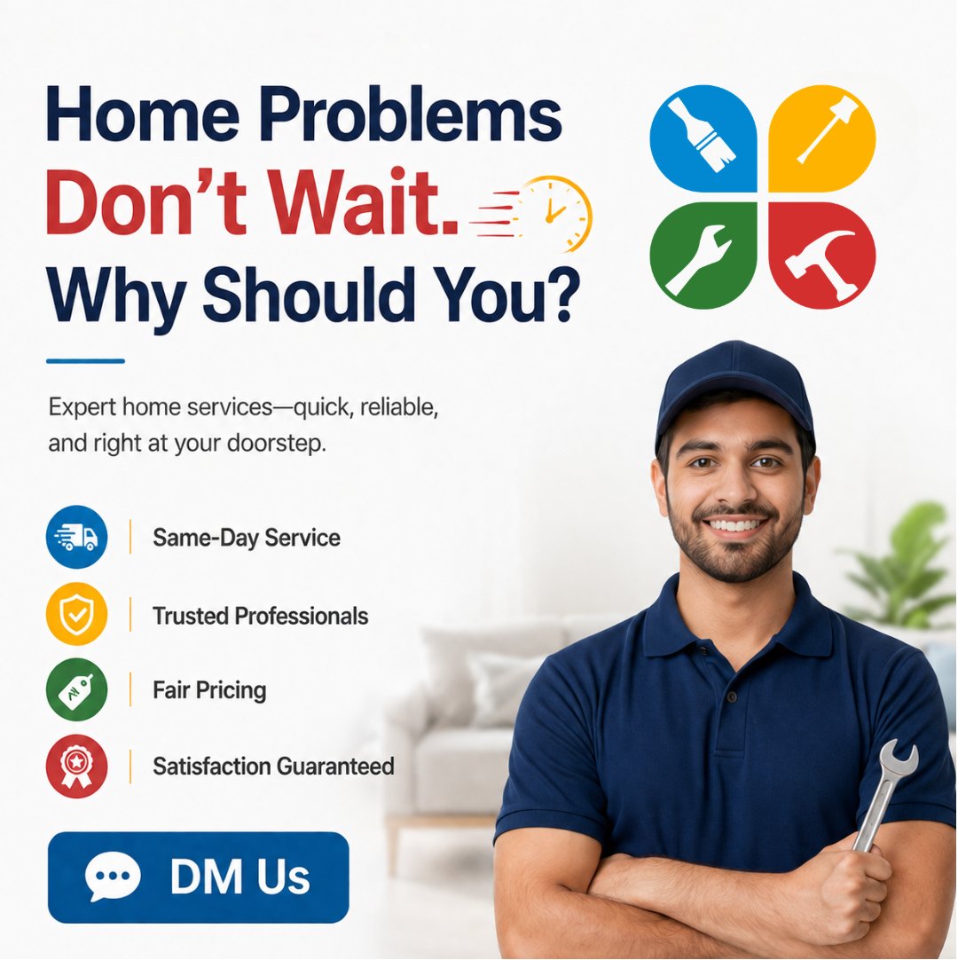 sadeeq_app's tweet photo. Home problems can't wait! From cleaning to repairs, our trusted professionals deliver fast, reliable, and affordable services right to your doorstep. DM us to book today.
#HomeServices #CleaningService #ACService #Plumbing #Electrical #Painting #HomeMaintenance https://t.co/MXQjkP1j5P
