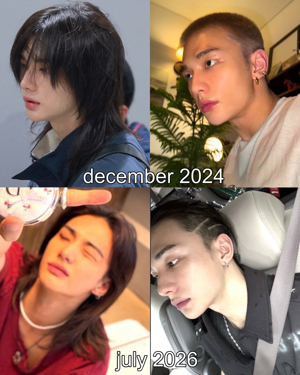 intocurses's tweet photo. hyunjin has never uttered the words "just a trim" in his life https://t.co/pCsdieAj1D