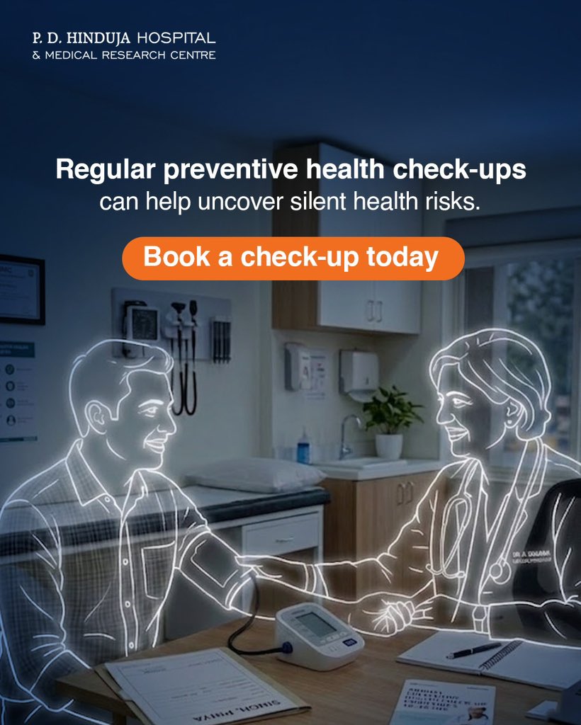 HHKhar's tweet photo. Busy schedules often push health to the bottom of the list. Regular preventive health check-ups can help detect potential risks early and keep you informed about your overall well-being.

Book your Preventive Health Check-up today.
Call Us: 022 45108989 / 022  61548989 https://t.co/bETYh3kjGy