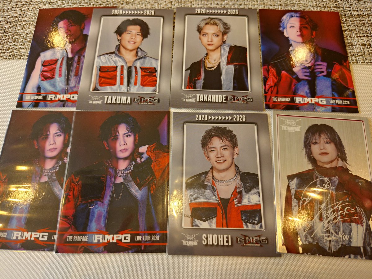 ldh__alan_0804's tweet photo. THE RAMPAGE LIVE TOUR 2026 "(R)MPG" ランペ グッズ フォトカ　フォトカード  交換 

【 譲 】山本彰吾　神谷健太　鈴木昂秀　後藤拓磨　

【 求 】長谷川慎
シクレ↔シクレ 

本日、現地交換出来る方、よろしくお願いします。 https://t.co/tCzecsOKju