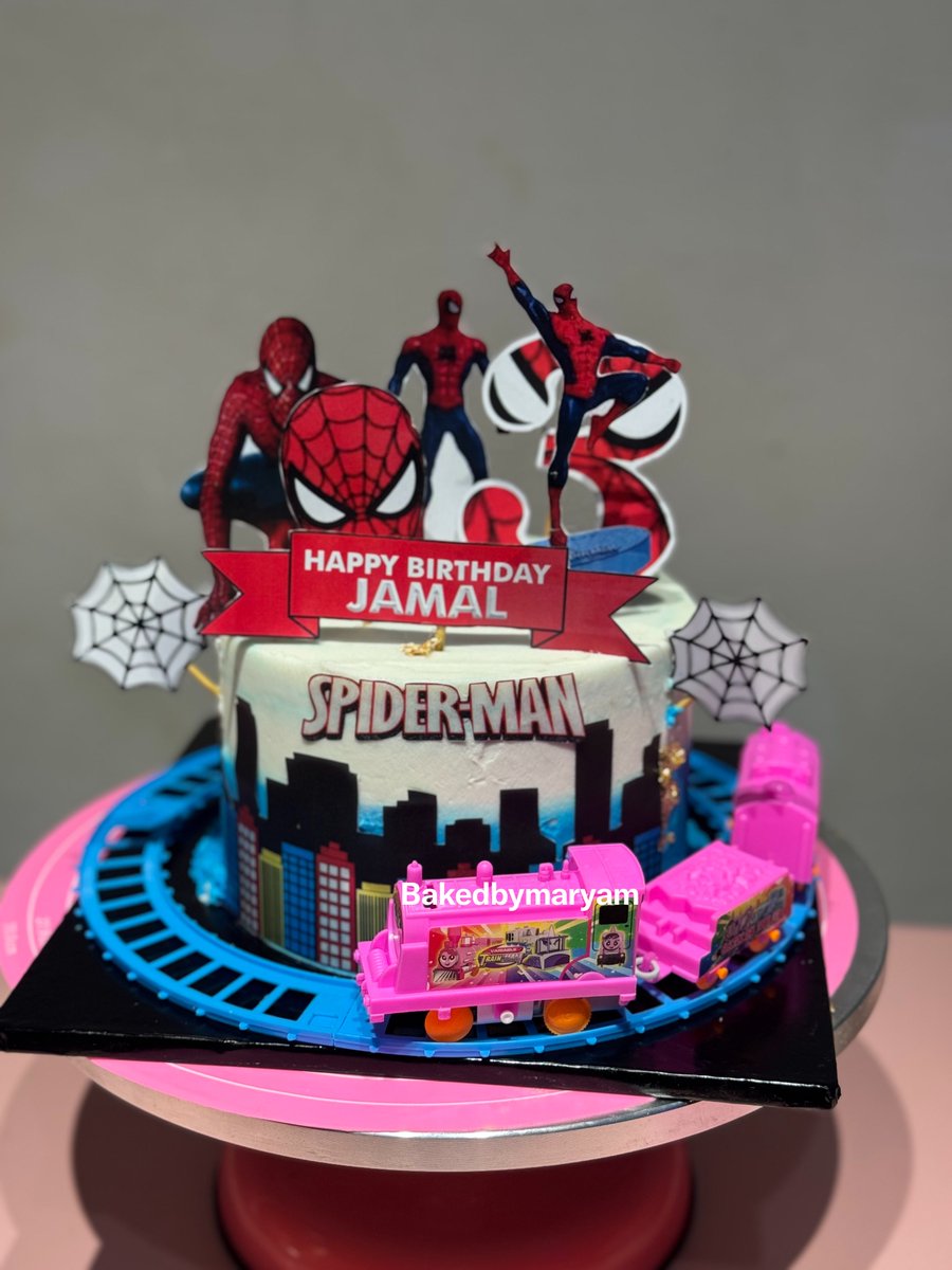 bakedbymaryam's tweet photo. Spider man themed cake beautifully made for Jamal’s 3rd birthday!

We deliver beautiful kids cake as well💯
We have cakes for as low as 17k on order for same day delivery.

Our location remains Osogbo, osun state and we deliver to neighboring towns❤️ https://t.co/9J0KLezLZc