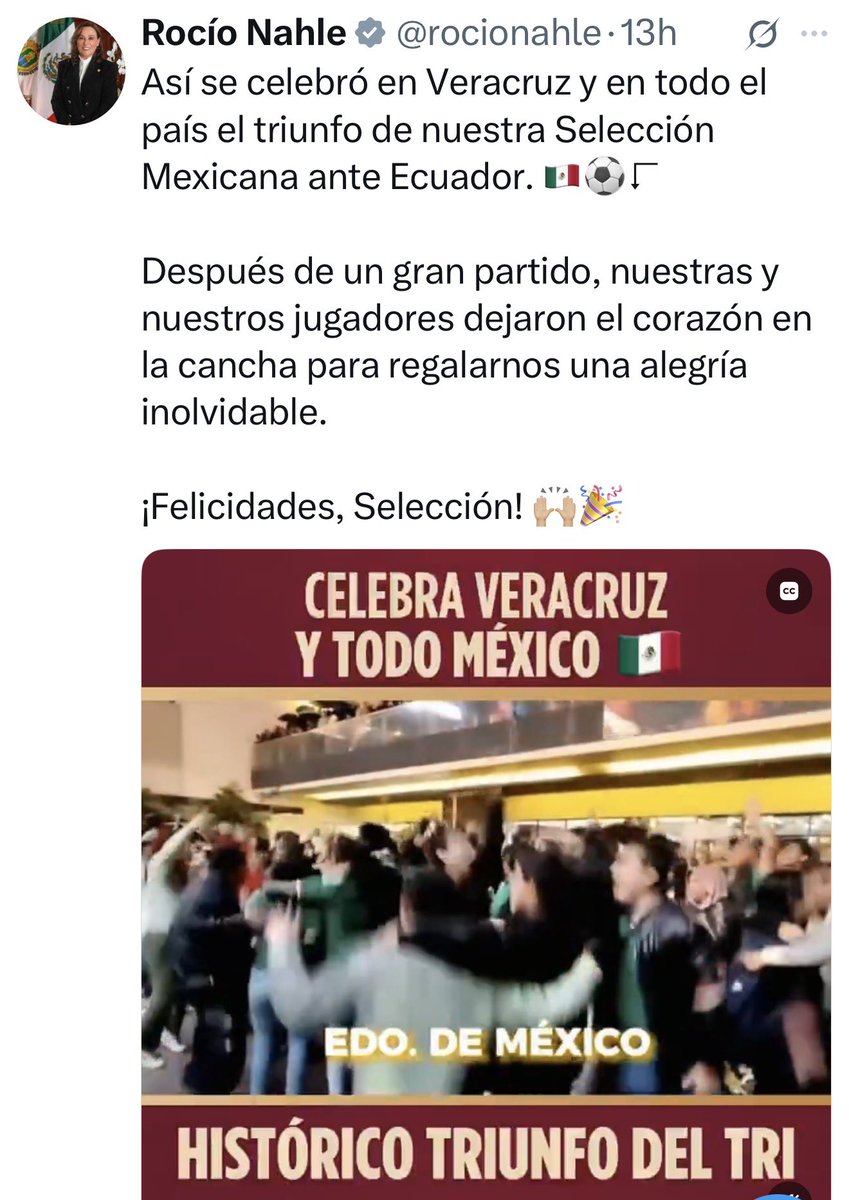 acastagne's tweet photo. En este post la señora de Zacatecas Rocío Nahle @rocionahle hace mención que “nuestras y nuestros jugadores” dejaron el corazón en la chacha.

Alguien puede informarme si existe una jugadora en la selección mexicana y proporcionarme su nombre ? https://t.co/ggjCkzZ1IK