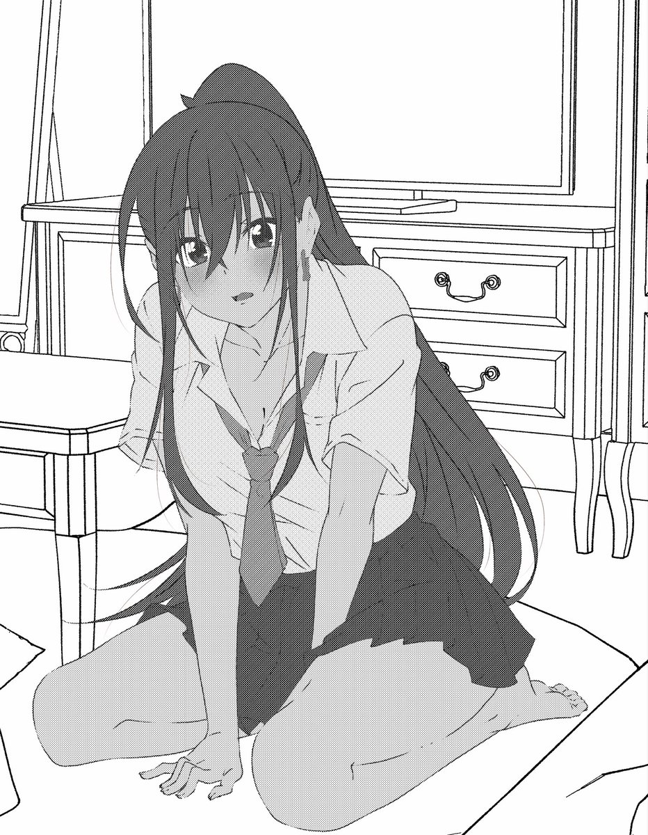 今日もお部屋なポニ子〜!!!!
グレースケールてきとーにつけただけverも置いておく

いろんな副産物ができたのでふぁんぼっくす更新しました 