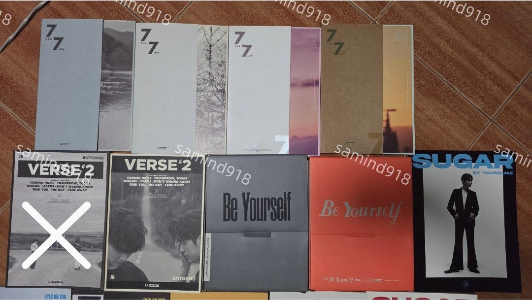 samind918's tweet photo. WTS ปล่อยของสะสม
บั้มเปล่าทุกบั้ม ราคา 100.-  

ค่าส่ง 40.- ชิ้นต่อไป+10
ขอดูพต.ได้ทุกชิ้น พร้อมส่งมากก

#ตลาดนัดอากาเซ่ #ตลาดนัดอากาเซ #ขายของสะสมgot7 #ตลาดนัดgot7 #Got7 #แบมแบม #Jacksonwang #Marktuan #JayB #Youngjae #Yugyeom #Jinyoung https://t.co/URgUQNmllG