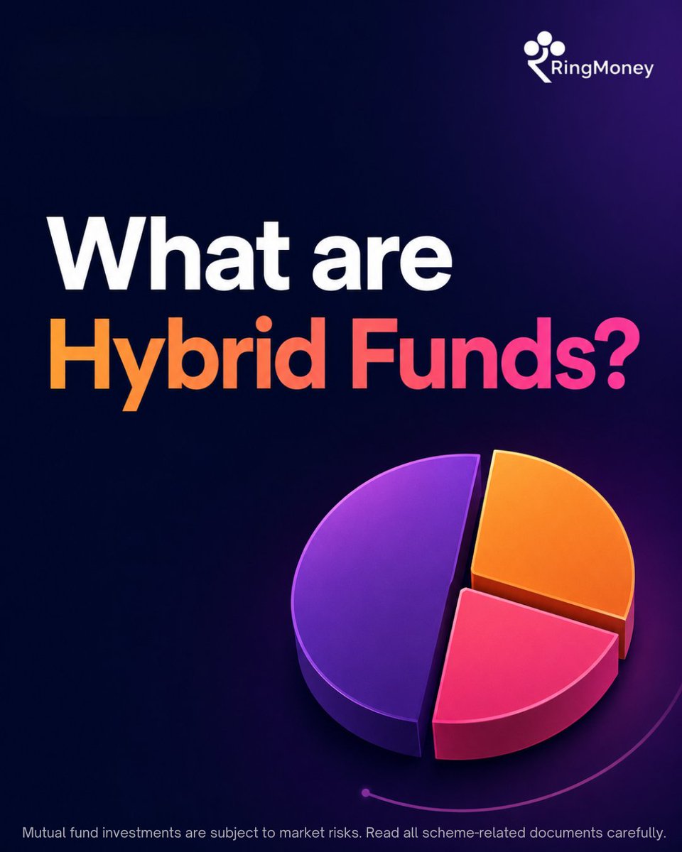 ring_money's tweet photo. Investing isn't always about choosing between:

📈 Growth

🛡️ Stability

Hybrid Funds are built to offer a balance of both.

Sometimes, balance beats extremes.

#HybridFunds #Investing #MutualFunds https://t.co/iMkaQVnl87