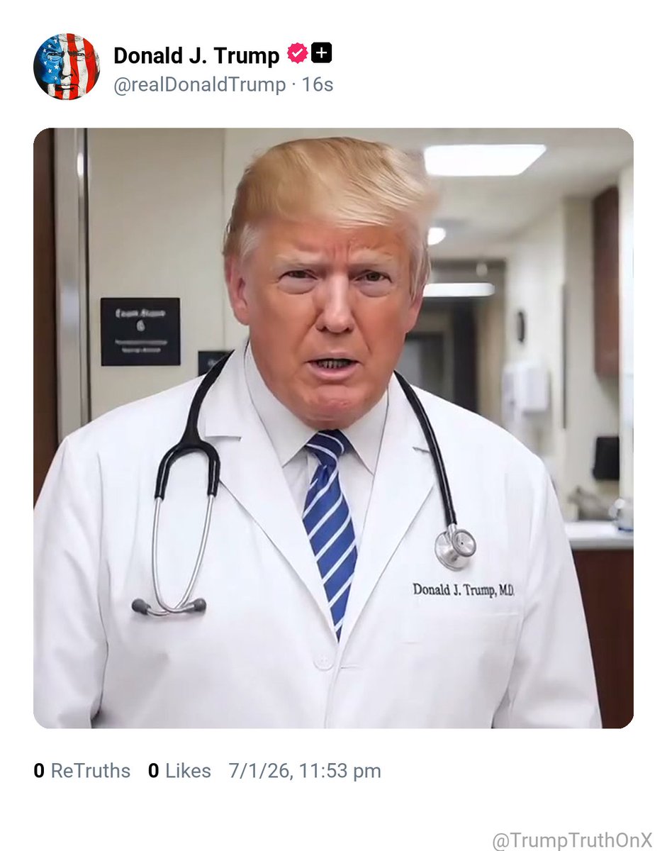 TrumpTruthOnX's tweet photo. New media post from Donald J. Trump

( TS: Jul 1 2026, 11:53 PM ET )​​​‍​​‌‍​​‌‍​​​​​​​‌‍​​​​​​​​​‌‍​​​​​‌‍​​​​​​​​​‌‍​​​​‌‍​​​​​​‌‍​​​​​​‌‍​​​​‌‍​​​​​‌‍​​​​​​​​‌‍​​​​​​​‌‍​‌‍​​​​‌‍​​​​​​​​​‌‍​​​​​‌‍ https://t.co/4dW479L9NU