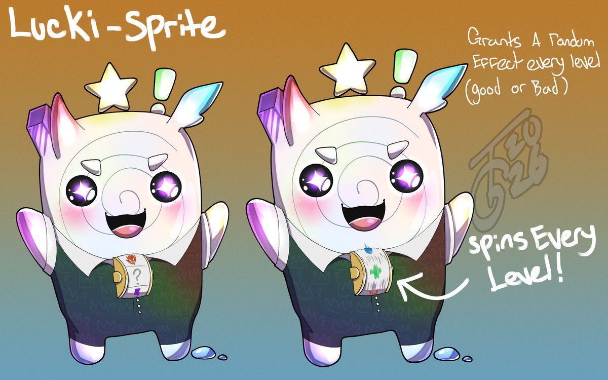 TumbasArtGrave's tweet photo. My second submission to #DesignASprite! The lucki sprite, Quite the guess on what it does! https://t.co/1UIRKnPbwO
