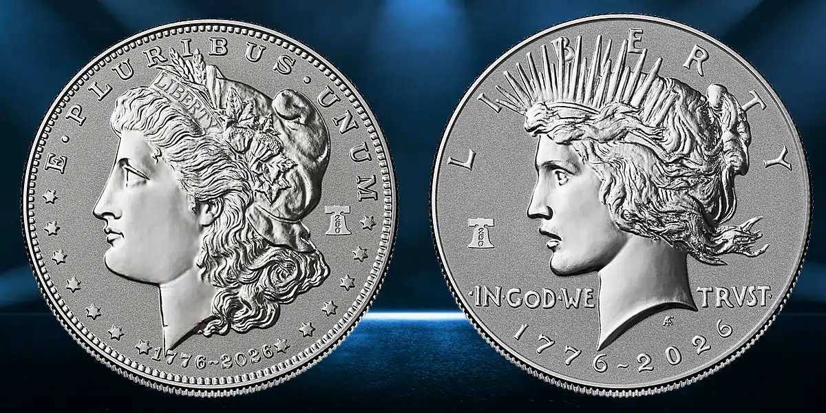 LindseyArlos's tweet photo. A special edition of the Semiquincentennial
Morgan silver dollar and Peace silver dollar in celebration of USA 250th anniversary. Each coin features dual date 1776~2026 with a West Point mint mark and 99.9% silver! #USMint
#Happy4thofJuly π#USA πΊπΈ#Semiquincentennial πͺ https://t.co/AsFYR3YWgS