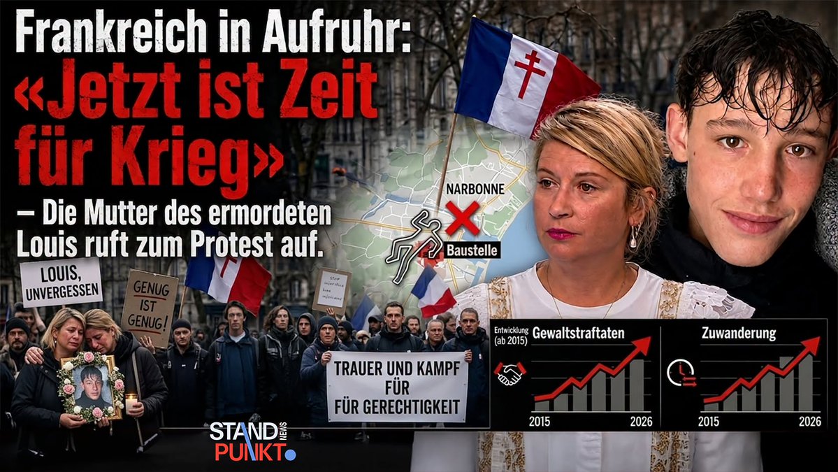 daniel_gugger's tweet photo. 888 Frankreich in Aufruhr: «Jetzt ist Zeit für Krieg» – Die Mutter des ermordeten Louis ruft zum Protest auf.
Narbonne. Nach dem qualvollen Tod ihres 17-jährigen Sohnes Louis wirft dessen Mutter dem französischen Staat Versagen vor und kündigt harten Widerstand an.
Statt weiterer stiller Gedenkmärsche fordert sie nun Konsequenzen:
Am kommenden Sonntag, dem 5. Juli, soll in Narbonne eine grosse Demonstration stattfinden.
«Jetzt ist nicht die Zeit zu trauern, jetzt ist Zeit für Krieg», erklärte sie unmissverständlich dem Fernsehsender CNews.
Die Familie sei erschöpft von den üblichen Ritualen hilfloser Trauer. «Wir sind entschlossener und wütender denn je», betonte sie.
Eine Tat von unvorstellbarer Brutalität
Der 17-jährige Louis wurde am 19. Juni von angeblichen Bekannten auf eine Baustelle in der südfranzösischen Stadt Narbonne gelockt.
Dort prügelten ihn die Täter zu Tode, filmten die grausamen Szenen und prahlten später damit.
Trotz der Schwere der Tat veröffentlichte die Polizei die Identitäten der Verdächtigen zunächst nicht.
In sozialen Netzwerken kursierten jedoch rasch Fotos:
Es handelt sich um fünf Jugendliche, vier davon mit Migrationshintergrund.
Die Familie des Opfers macht nicht nur die Täter, sondern auch die Behörden verantwortlich.
Die Mutter hatte die Sozialdienste mehrfach gewarnt, dass ihr Sohn in Gefahr schwebe – ohne dass etwas geschehen sei.
Sie verlangt nun, dass die Tatverdächtigen nach Erwachsenenstrafrecht angeklagt werden, und fordert eine grundlegende Überarbeitung des französischen Jugendstrafrechts, das in solchen Fällen als zu lasch gilt.
Erschöpfung gegenüber «weissen Märschen»
Die Tante des Getöteten, Marie-Julie Marteau, brachte die Stimmung der Familie auf den Punkt:
Man habe genug von den «weissen Märschen», bei denen Teilnehmer in Weiss gekleidet schweigend durch die Strassen ziehen – eine Geste, die nach zahlreichen ähnlichen Gewalttaten an jungen Menschen zur traurigen Routine geworden ist.
Stattdessen wolle man jetzt handeln.
Der Aufruf hat bereits breite Aufmerksamkeit erregt und Tausende zur Teilnahme an der Demonstration am 5. Juli mobilisiert.
Der blutige Schatten der Willkommenskultur
Seit Angela Merkels Entscheidung vom 31. August 2015, die Grenzen weit zu öffnen und Hunderttausende Migranten ins Land zu lassen, hat sich die innere Sicherheit in weiten Teilen Europas verschlechtert.
Exakte gesamteuropäische Zahlen zu Tötungsdelikten durch sogenannte «Fachkräfte» oder Asylbewerber sind schwer zu ermitteln, weil viele Staaten Herkunft und Migrationsstatus der Täter in der Statistik verschleiern oder nur unvollständig erfassen.
In Deutschland allein zeigen Polizeistatistiken und Auswertungen jedoch ein alarmierendes Bild:
Seit 2015 wurden Hunderttausende Deutsche – darunter zahlreiche Kinder, Frauen und Männer – Opfer von Straftaten durch Tatverdächtige aus wichtigen Asylherkunftsländern.
Bei Gewaltdelikten und Tötungsdelikten sind Nichtdeutsche und Zuwanderer stark überrepräsentiert, wie die jährlichen Lagebilder des Bundeskriminalamts belegen.
Fälle wie der von Louis wiederholen sich in abgewandelter Form immer wieder: brutale Übergriffe, die von manchen Behörden bagatellisiert und von Teilen der Medien nur zögerlich thematisiert werden.
Die Mutter des ermordeten Louis steht stellvertretend für eine wachsende Zahl von Angehörigen, die nicht mehr schweigen wollen.
Ihr Aufruf zum «Krieg» – verstanden als entschlossener Kampf um Sicherheit und Gerechtigkeit – markiert einen möglichen Wendepunkt in der Debatte um Migration, Integration und den Schutz der eigenen Bevölkerung.
Ob die Demonstration in Narbonne den Druck auf die Politik erhöhen wird, bleibt abzuwarten.
Die Stimmung in Frankreich und darüber hinaus deutet jedoch darauf hin, dass die Geduld vieler Bürger endgültig erschöpft ist.
___
Folge StandPunkt, um hinter die Kulissen zu sehen:
https://t.co/p56qsmQvTr
𝕏 https://t.co/KU3wQsxLjo