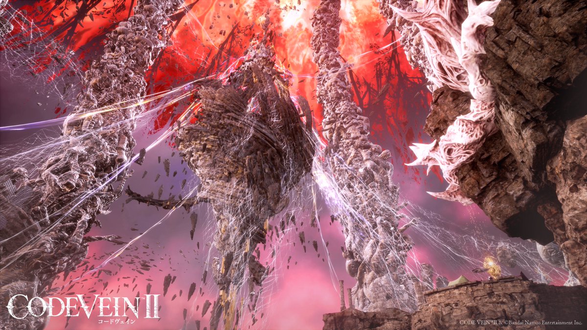 CODE_VEIN's tweet photo. 【廃棄世界】
歴史の改変によって消えていった世界の情念が寄り集まってできた世界。
中央で渦巻く巨大な情念の紡錘があらゆる時空の情念を引き込み拡大を続け、現実世界にも影響を及ぼそうとしている。
ここが主人公の新たな探索の舞台となる——

#コードヴェイン2 #CODEVEIN2 https://t.co/lR7CRp7e1l