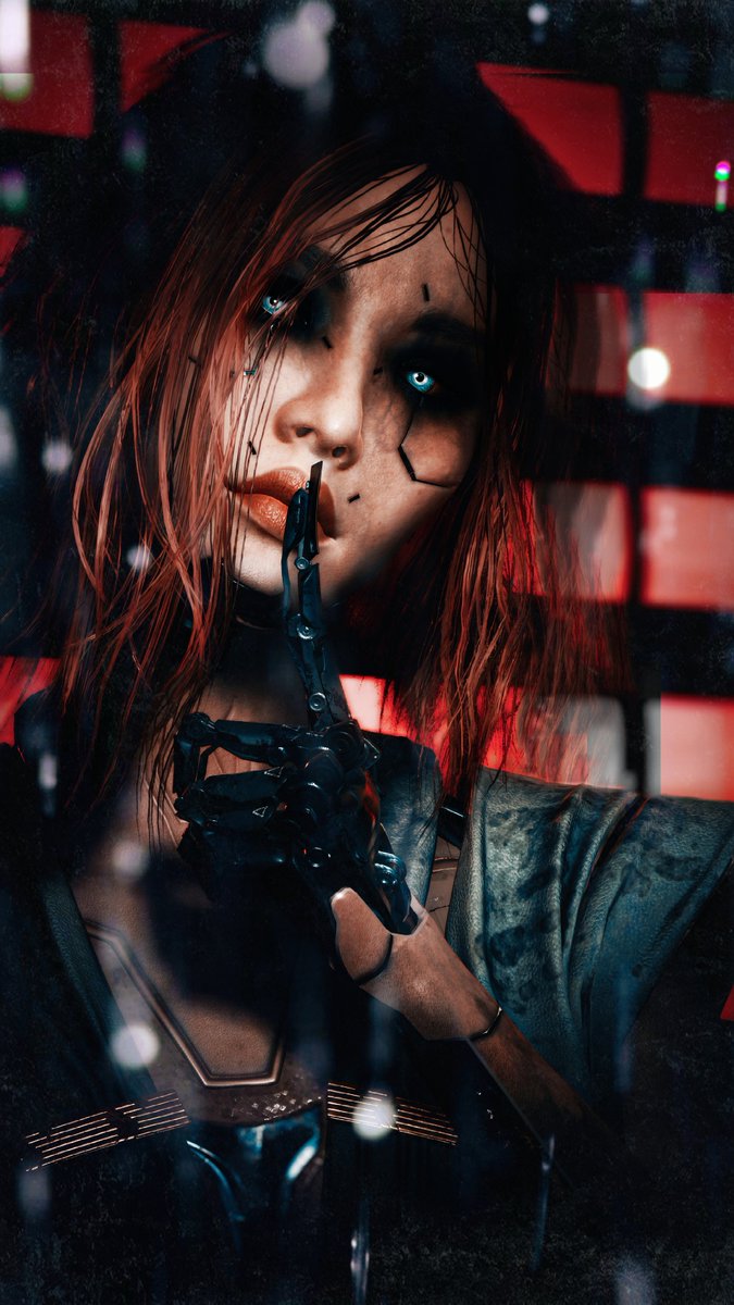 theonlyjess_vp's tweet photo. Shhhh... Night City is listening. 

#VPPortraits ↕️
#Cyberpunk2077 #Cyberpunk2077PhotoMode #VirtualPhotography #EdgerunnerSaturday https://t.co/kvCjA7lKCf