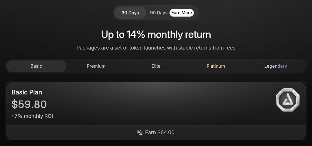 kodool_'s tweet photo. I've seen a lot of launch platforms, but what caught my attention about @letsCatapult is how simple Packages are.

Basic Package:
• $59.80 entry
• ~$64 return
• ~7% monthly ROI
• Exposure to multiple launches

No complicated strategy. Just a structured way to participate.

Here we go :
https://t.co/UgPlHbgURL