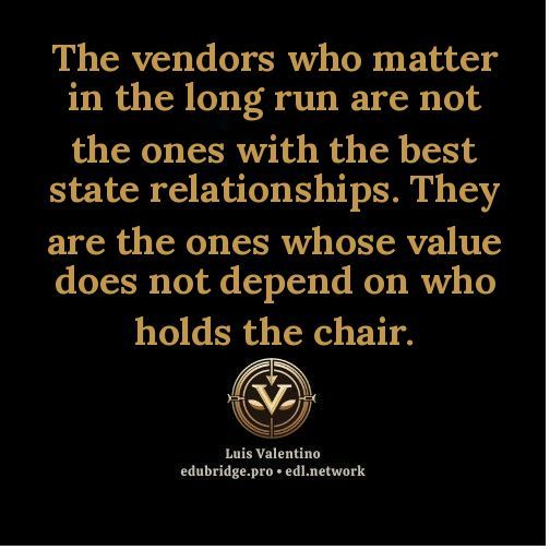 edchatter's tweet photo. The vendors who will still be in your district five years from now are the ones whose value survives any transition. Read this week's issue at https://t.co/tJbVNfT7SI. https://t.co/E6L0X3gEOP