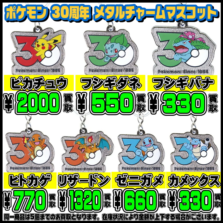 ポケモン　メタルチャーム　チェンジカード　その他　カード/シールまとめ売り ポケモン パッケージ＆カートリッジキーホルダーコレクション 30周年