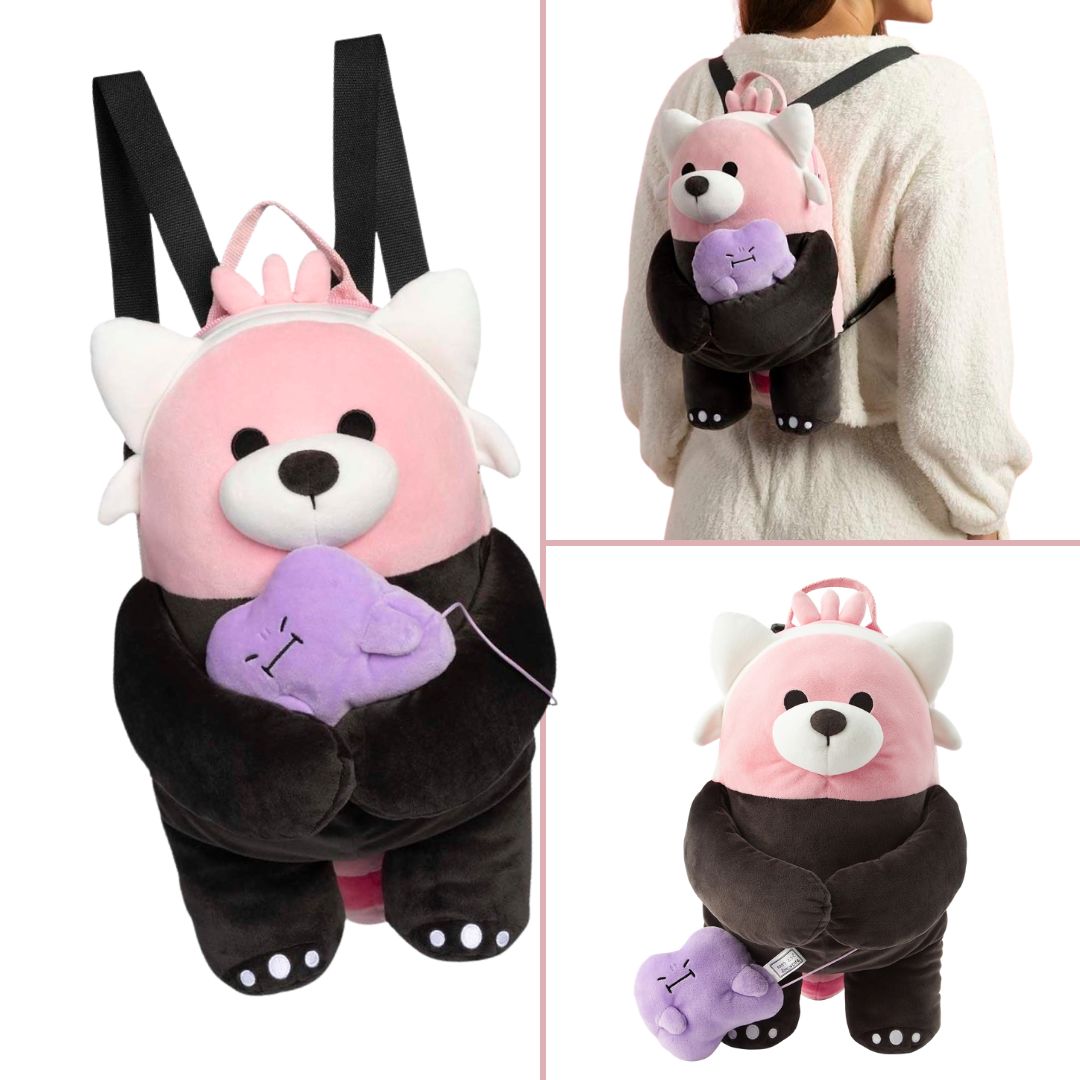 mecchaJP's tweet photo. 🐻🤗 Bewear volunteers to carry Ditto and your stuff. 
Pokémon Run Away - Plush Backpack - Ditto &amp; Bewear 💜✨ Check it out at the link below! 
🛑 https://t.co/lqFk7ntGow 

#Pokemon #Ditto #Bewear https://t.co/wPjhZaB5gQ