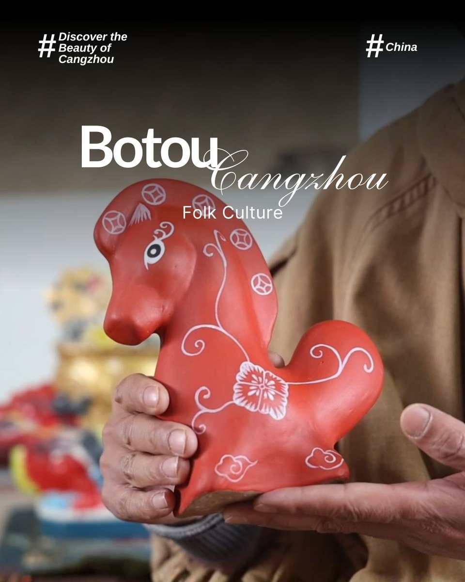 Cangzhou_China's tweet photo. The folk culture in Botou feels unusually alive because it is so rooted in the hands. 

The clearest example is Sanchizhai clay sculpture, a century-old local craft with bright colors, expressive forms, and stories drawn from folk tales, myths and classic literature. ✨

During festivals, Botou’s black-flag stilt performers bring that same sense of tradition into the streets, turning generations of heritage into a living celebration. 🎭

#Botou #ChineseFolkArt #IntangibleHeritage #ChinaCulture #HiddenChina