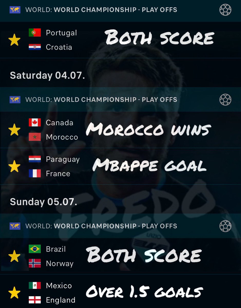 Fredofrr's tweet photo. World Cup parlay 

+1193 🍀 @Playbook 

While we wait for Spain let’s lock in this one. Throw a like if tailing! Vaaamooossss 👊🏼 https://t.co/xAEBNjQkCF