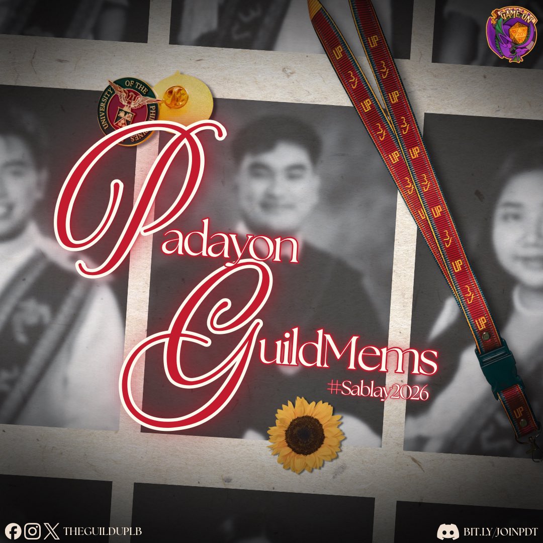 theguilduplb's tweet photo. Padayon, mga iskolar!

UPLB Game On would like to congratulate its members who have graduated, who have blossomed 🌻 through hardship ☀️! It's been an honor to be part of your adventure! 

1/3 https://t.co/5y0luBz9st