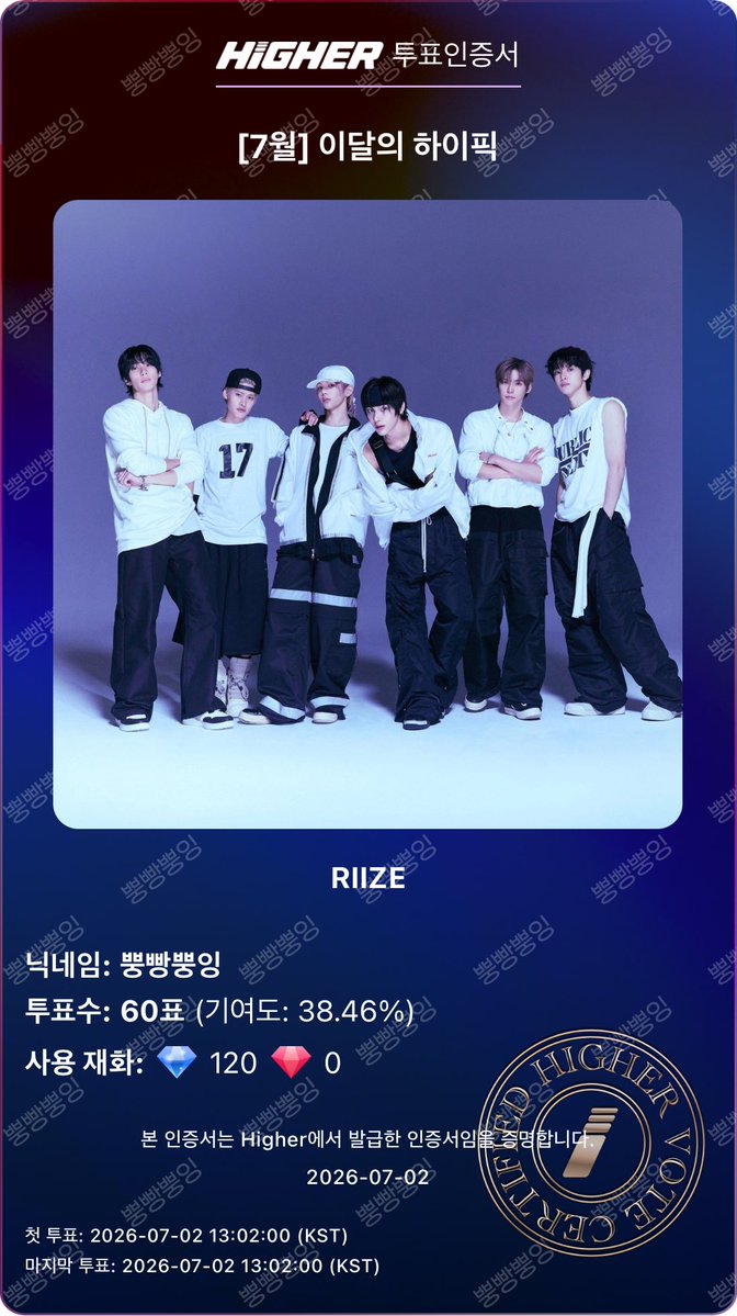 _loveLoved's tweet photo. @HIGHER_twt #하이어 #HIGHER #라이즈 #RIIZE #쇼음악중심방청권 

막주예요…. 제바앙아알 ㅠㅠㅠㅠ https://t.co/9y0CZjYPcM